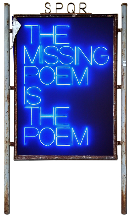 Maurizio Nannucci, The Missing Poem is the Poem, 1969